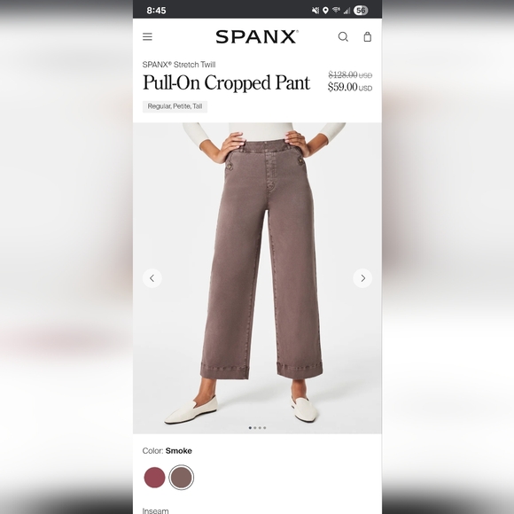 SPANX Taupe Wide-Leg Trousers - Picture 6 of 6